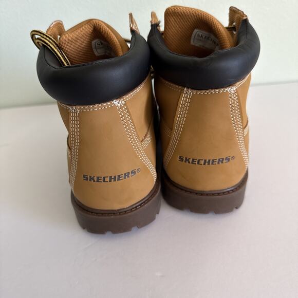 Skechers Mecca Mitigate boots Wheat color brown Size Youth 6 NEW Work farming - Picture 5 of 8